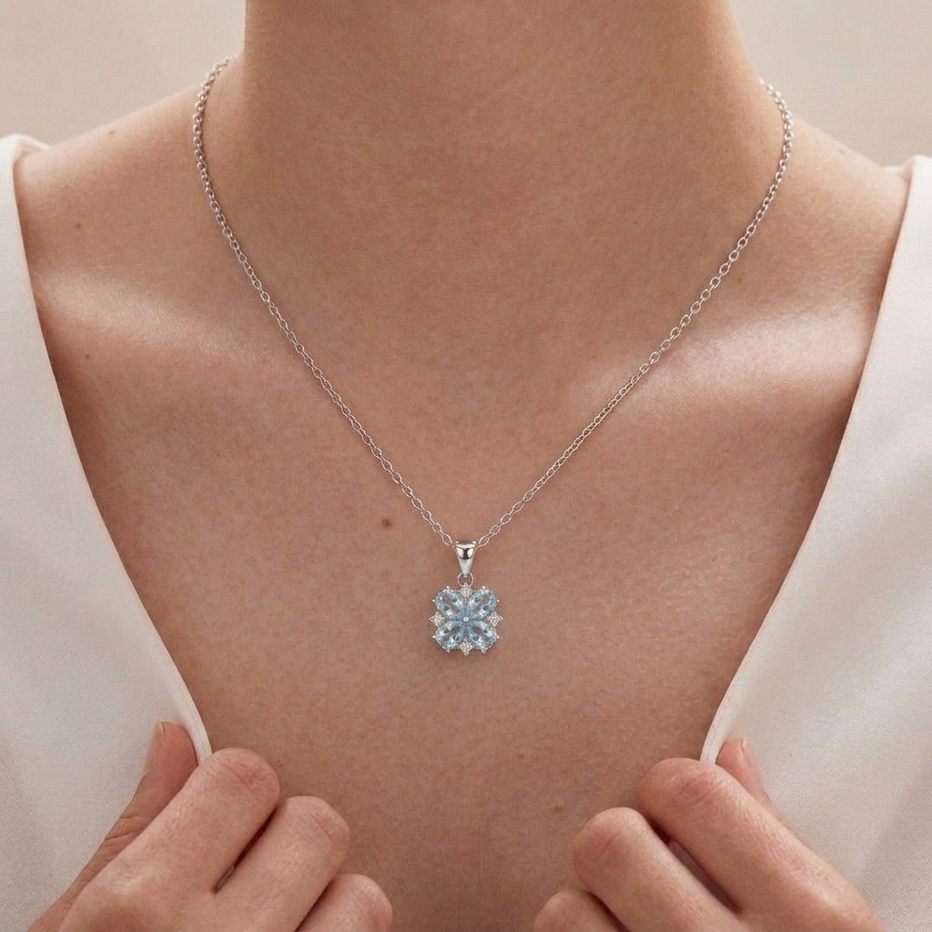 Blossom Spinner pendant Necklace - minimal everyday necklace, anti tarnish gold necklace - View 3