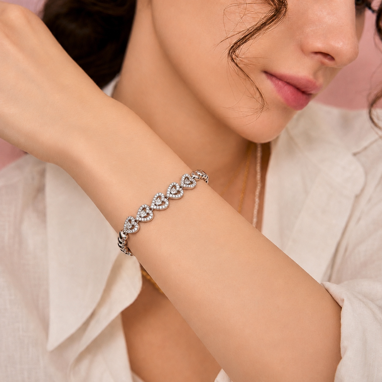 The heart edit - Combo - minimal everyday jewellery, anti tarnish gold jewellery - View 4