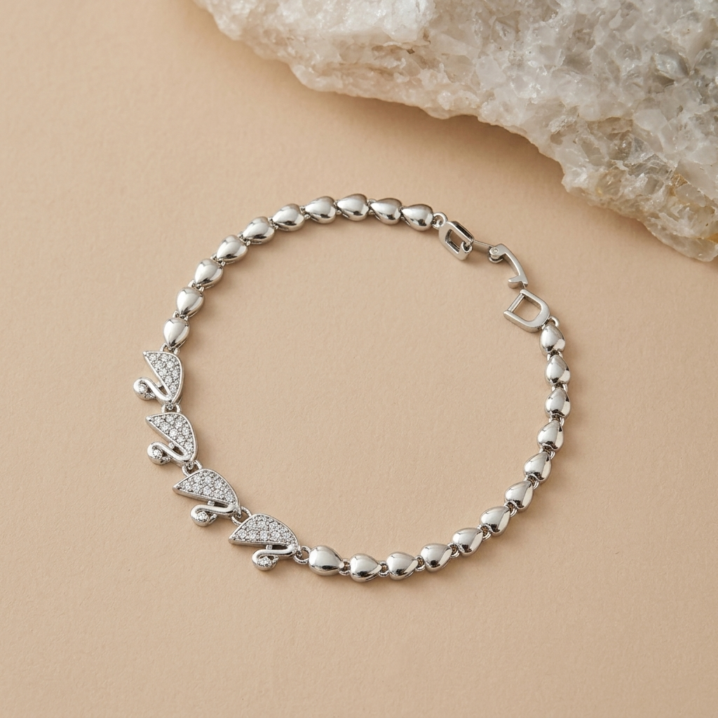 Swan Charm Bracelet - minimal everyday bracelet, anti tarnish gold bracelet - View 6