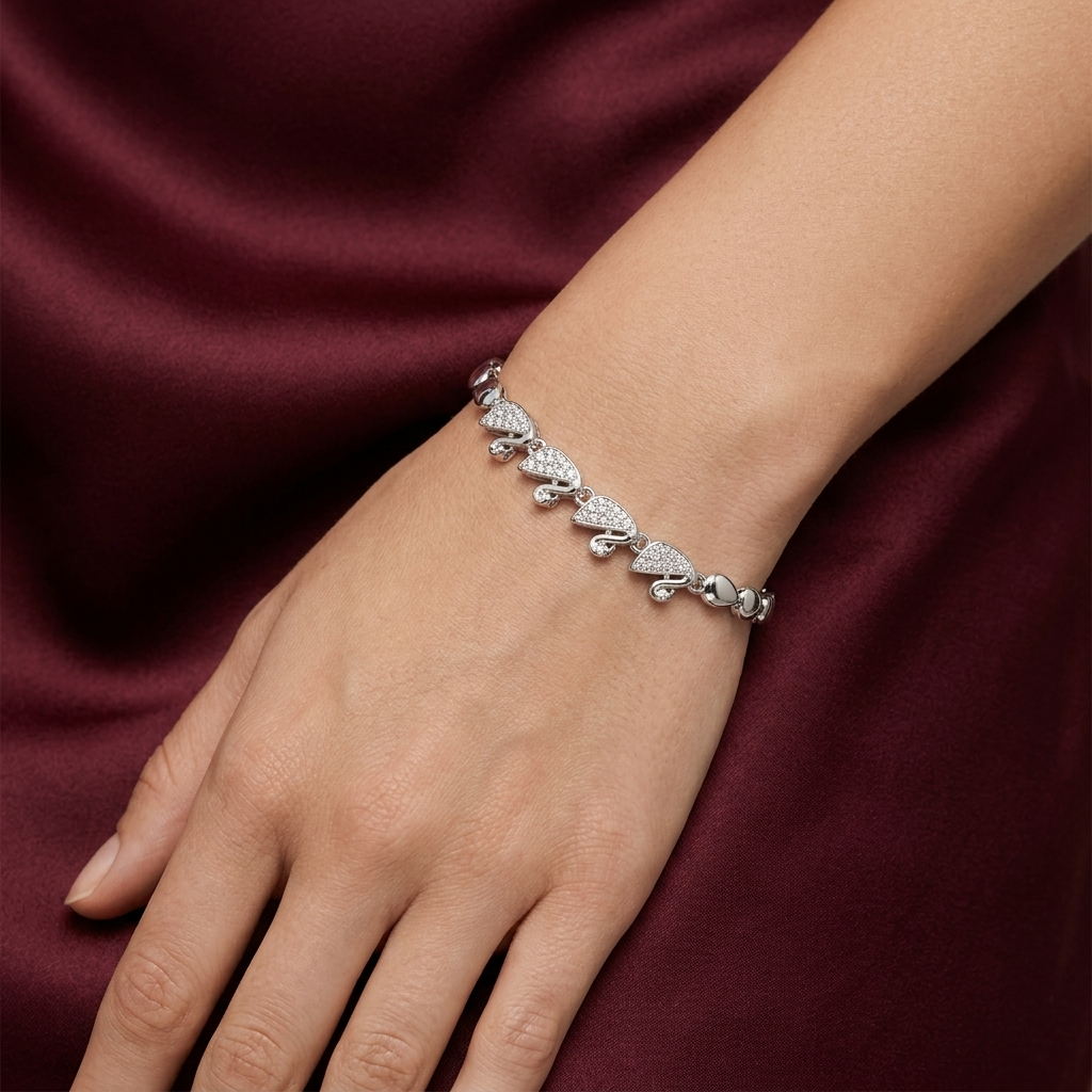 Swan Charm Bracelet - minimal everyday bracelet, anti tarnish gold bracelet - View 7