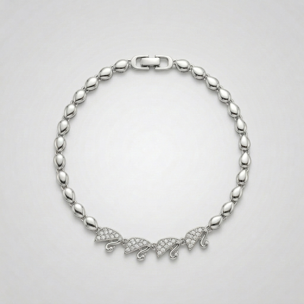 Swan Charm Bracelet - minimal everyday bracelet, anti tarnish gold bracelet - View 8