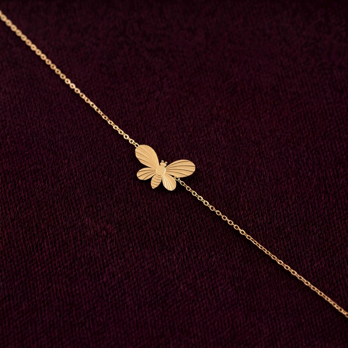 Flutter Charm Bracelet - minimal everyday bracelet, anti tarnish gold bracelet - View 3