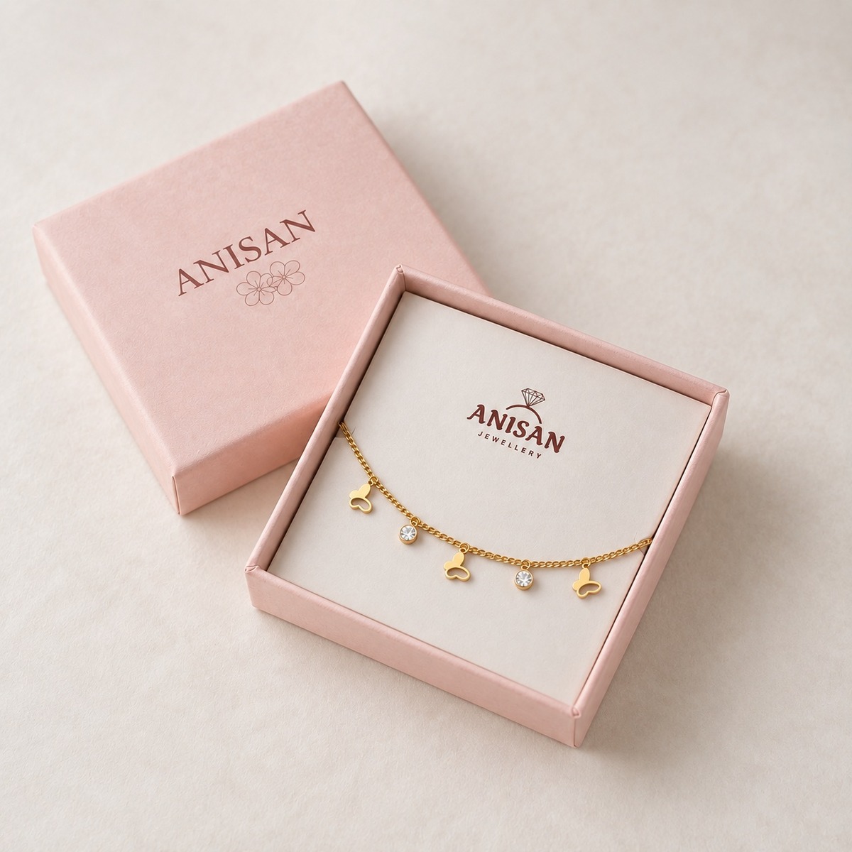 Flutter Link Bracelet - minimal everyday bracelet, anti tarnish gold bracelet - View 6