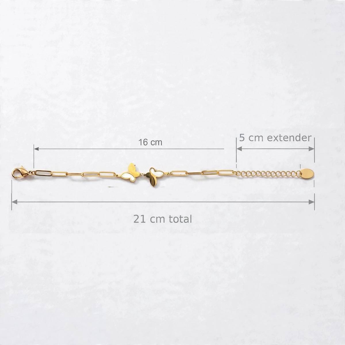 Twin Wing Bracelet - minimal everyday bracelet, anti tarnish gold bracelet - View 5