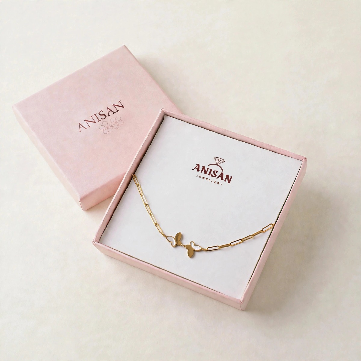 Twin Wing Bracelet - minimal everyday bracelet, anti tarnish gold bracelet - View 6