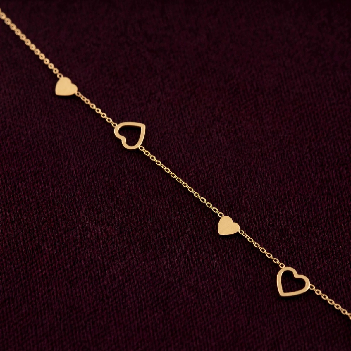 Heart Melody Bracelet - minimal everyday bracelet, anti tarnish gold bracelet - View 3