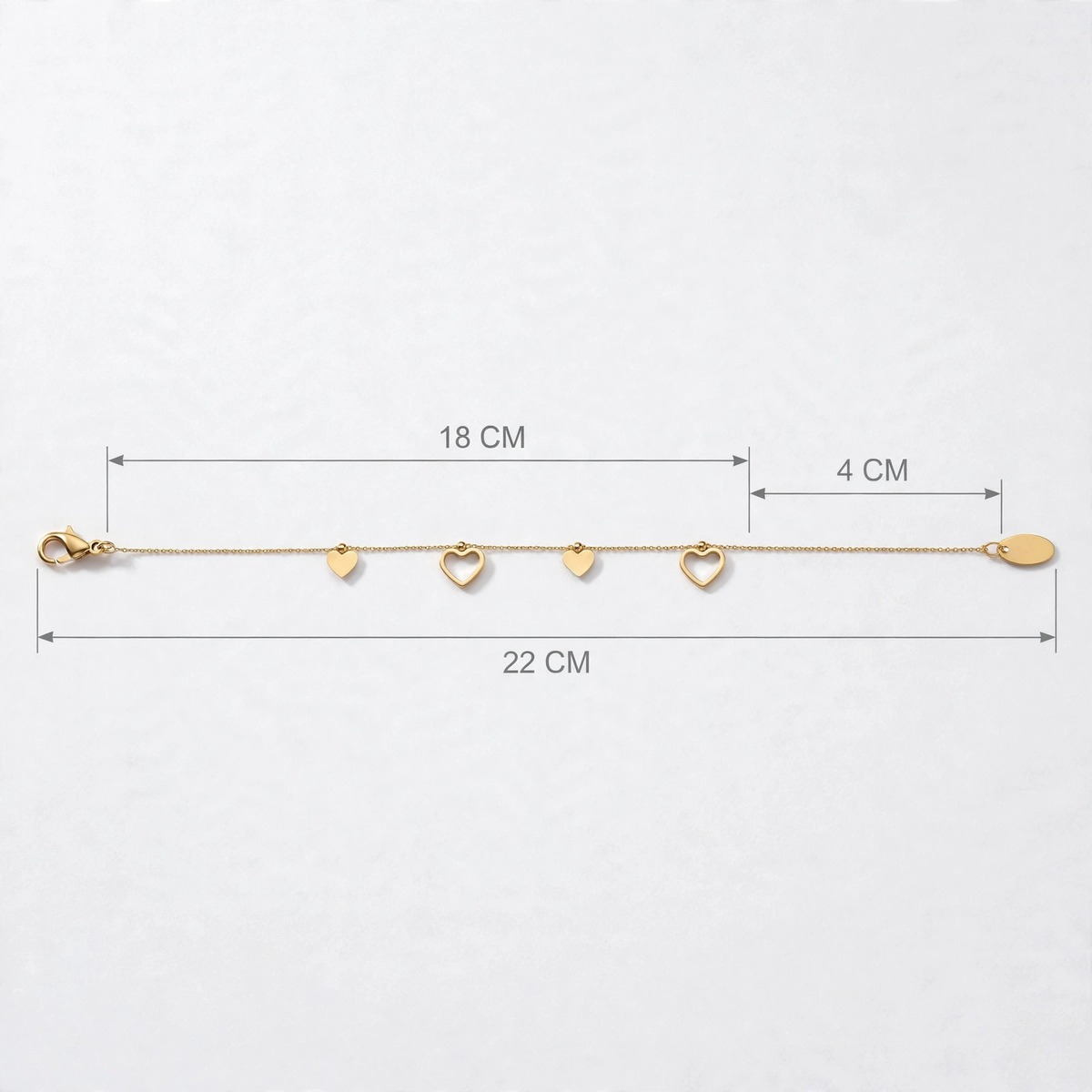 Heart Melody Bracelet - minimal everyday bracelet, anti tarnish gold bracelet - View 4
