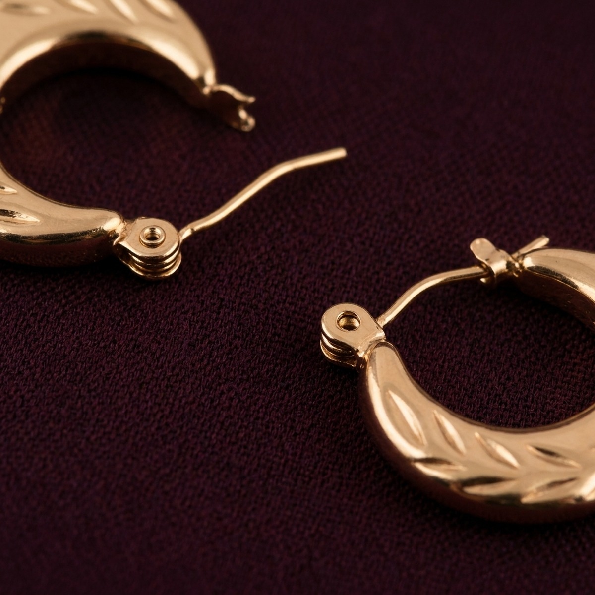 Blossom Earrings - minimal everyday earrings, anti tarnish gold earrings - View 4