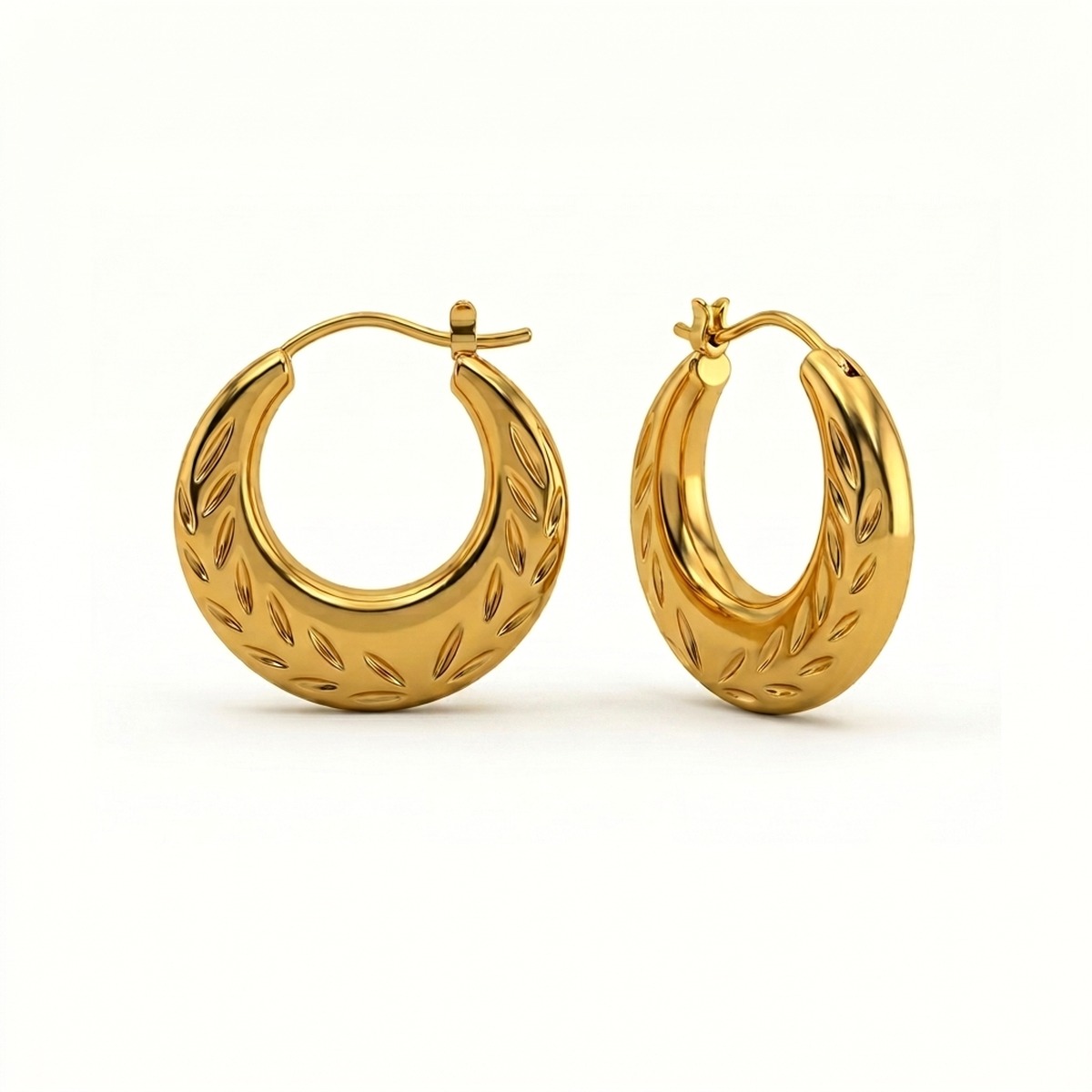 Blossom Earrings - minimal everyday earrings, anti tarnish gold earrings - View 5