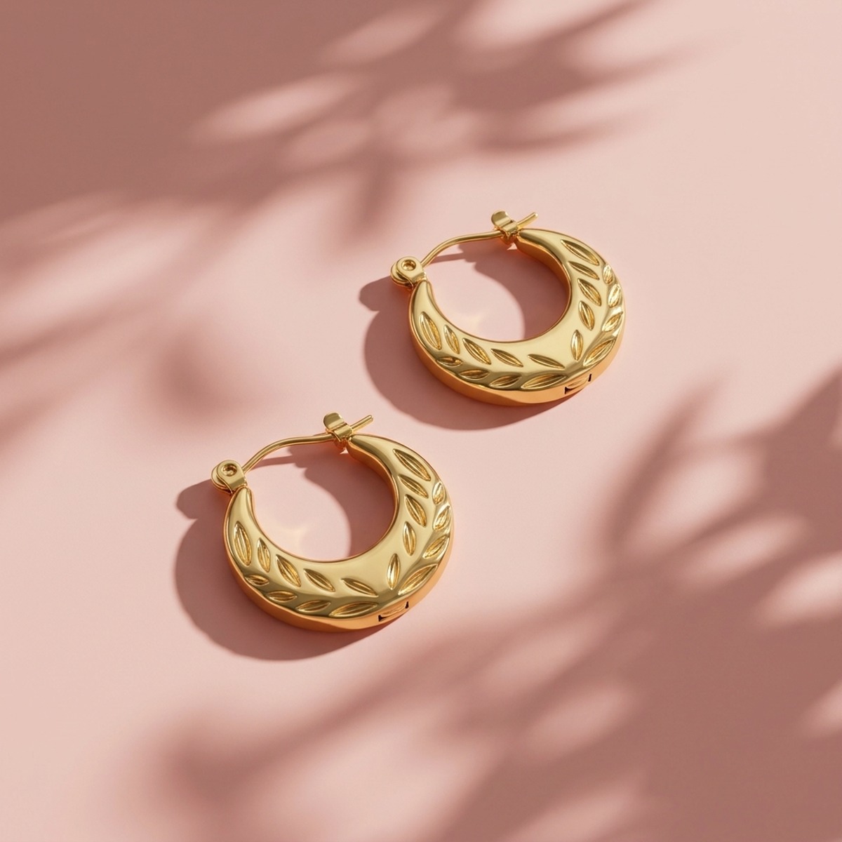 Blossom Earrings - minimal everyday earrings, anti tarnish gold earrings - View 6