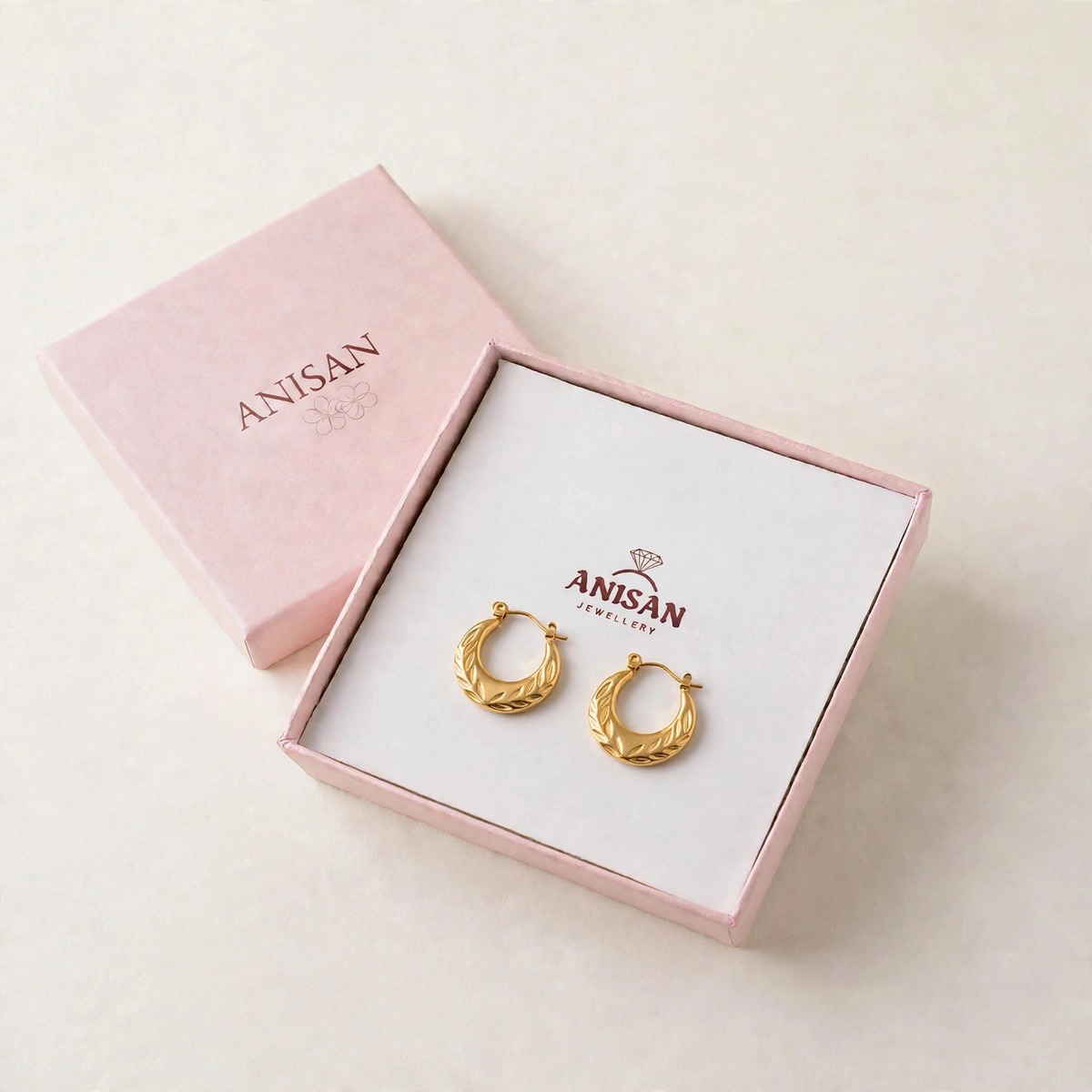 Blossom Earrings - minimal everyday earrings, anti tarnish gold earrings - View 7