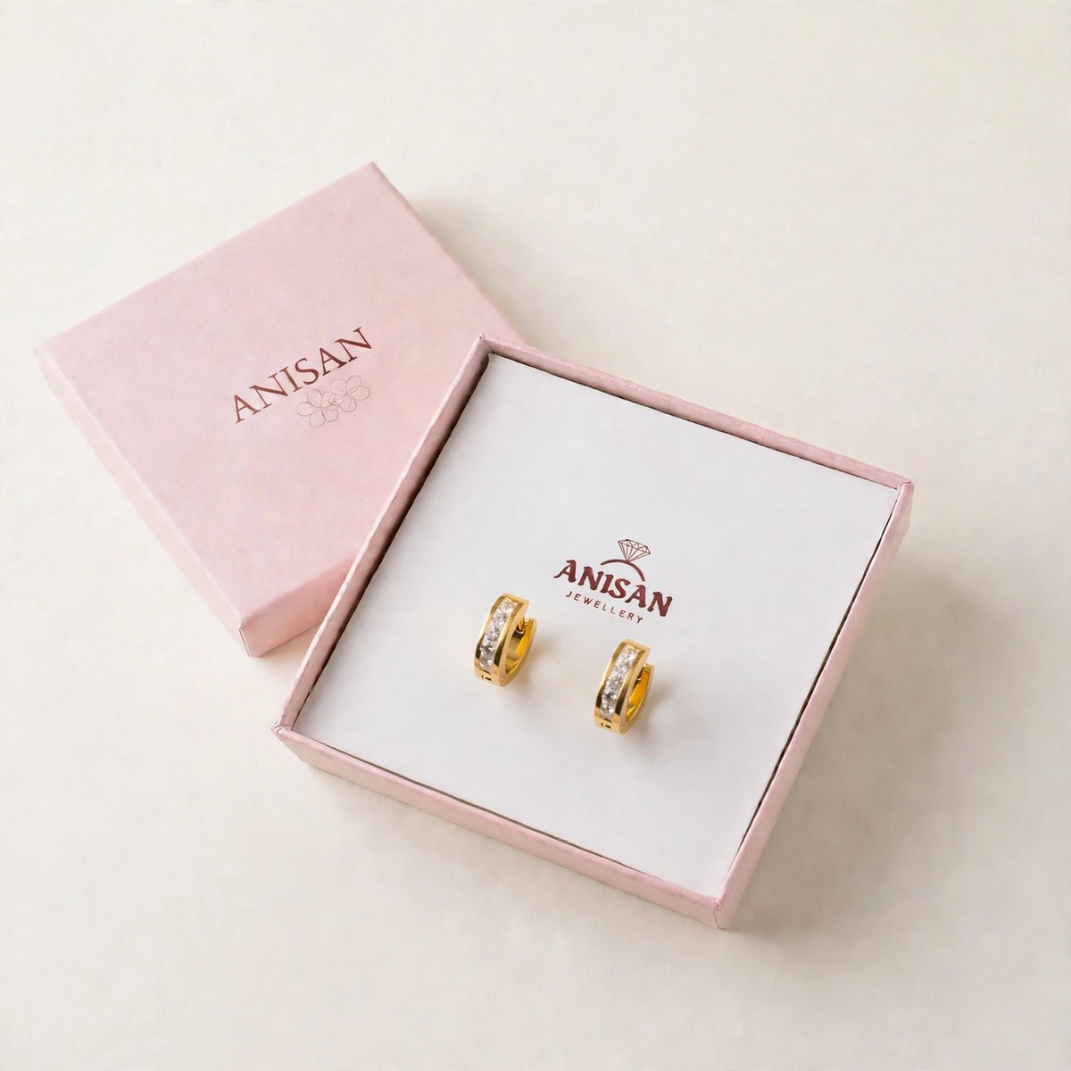 Bold Mini Hoops - minimal everyday earrings, anti tarnish gold earrings - View 6