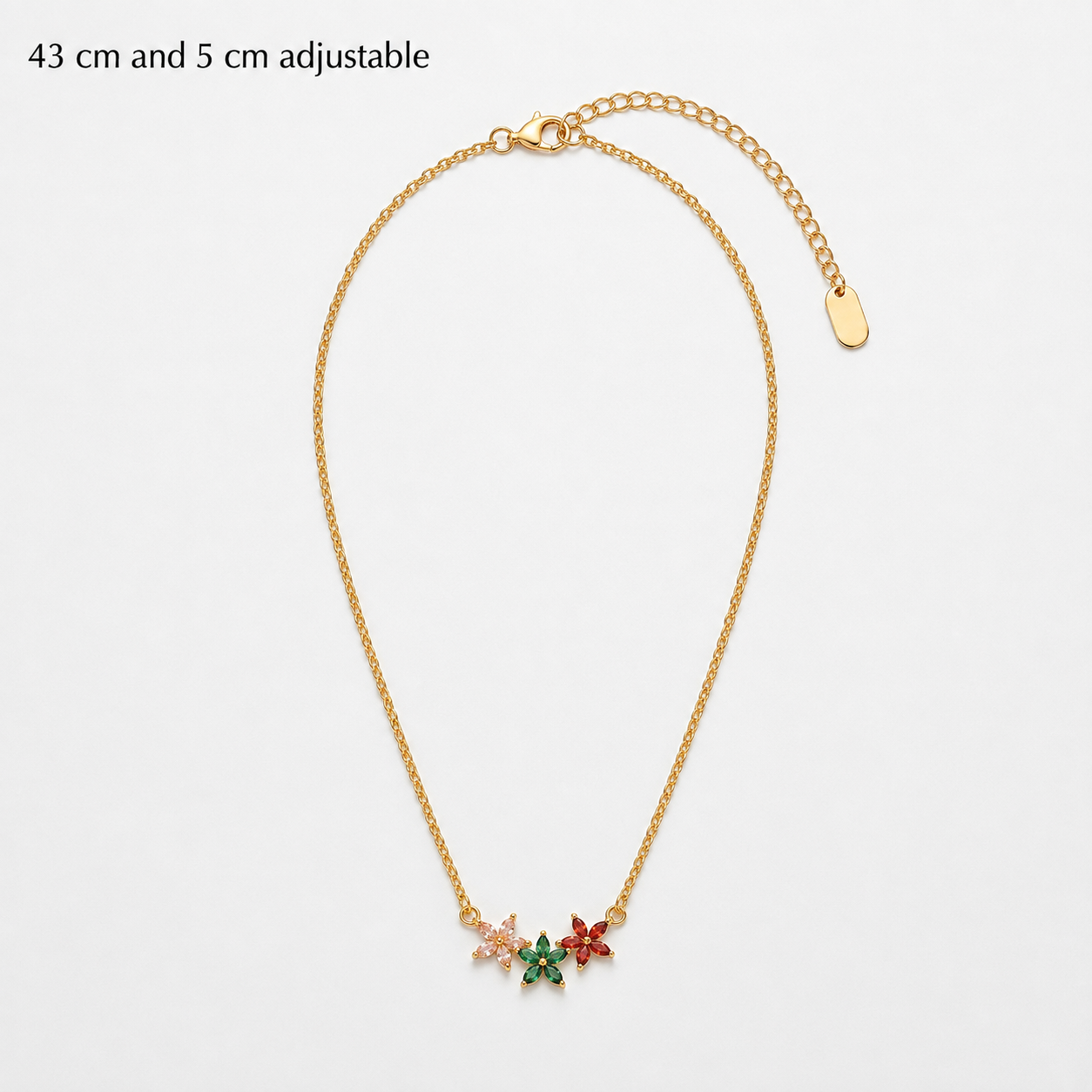 Blossom Garden Necklace - minimal everyday necklace, anti tarnish gold necklace - View 8