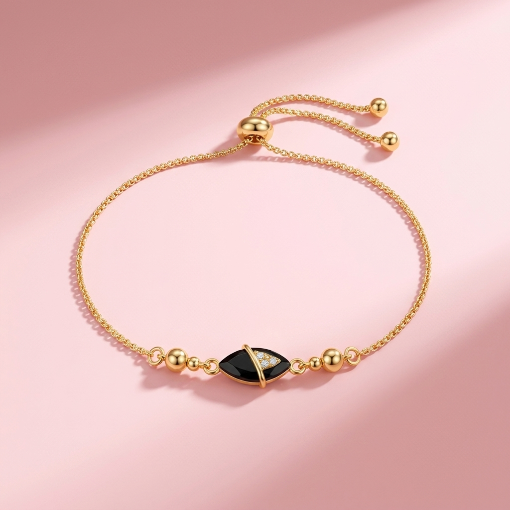 Midnight Marquise Embrace Bracelet - minimal everyday bracelet, anti tarnish gold bracelet