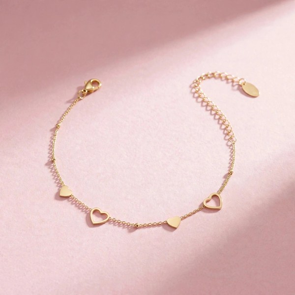 Heart Melody Bracelet - minimal everyday bracelet, anti tarnish gold bracelet