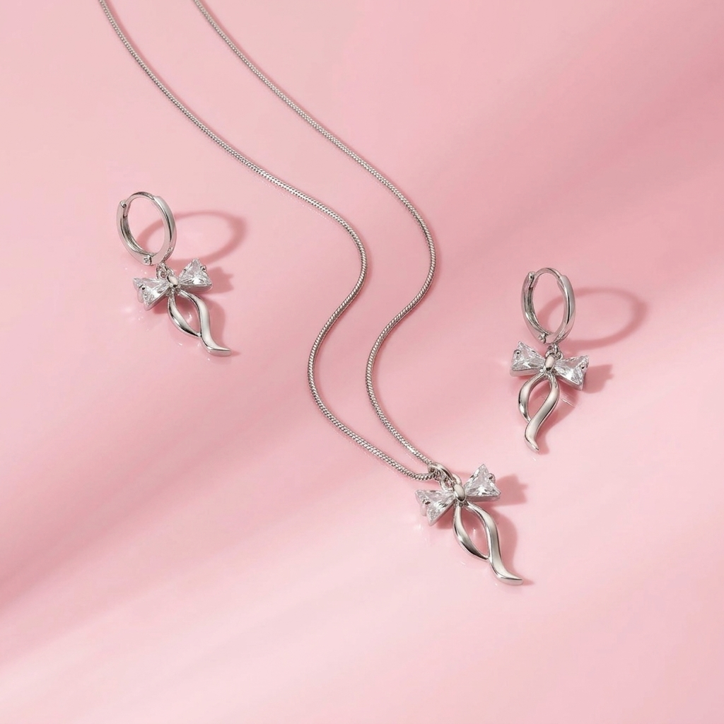Sparkle Bow Jewellery Set (Combo)