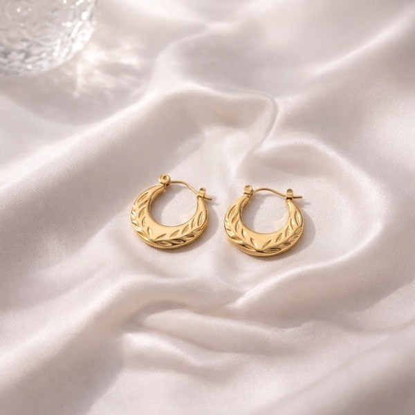 Blossom Earrings - minimal everyday earrings, anti tarnish gold earrings