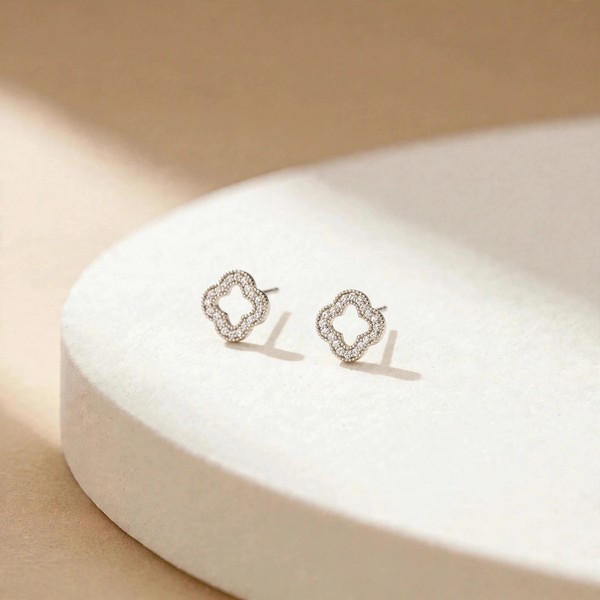 Petal Bloom Studs - minimal everyday earrings, anti tarnish gold earrings